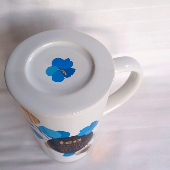 David's Tea "Tea Makes Everything Better" Covered Ceramic Mug - Picture 2 of 8